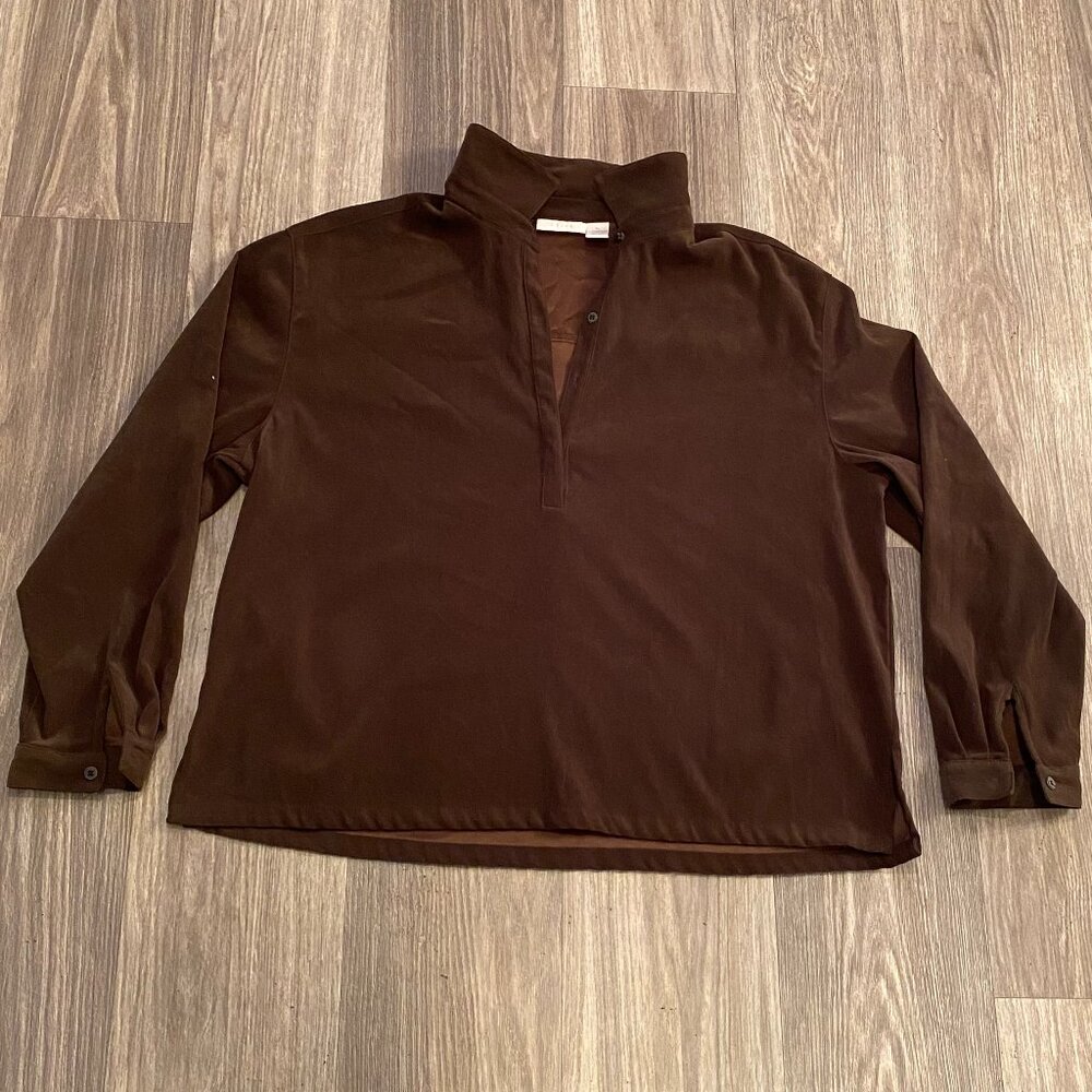 J. Jill Long Sleeve Top Brown Women's Size XL